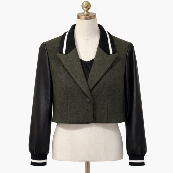 7 For All Mankind Jackets & Blazers - 7 For All Mankind Mixed Media Bomber Jacket Size L